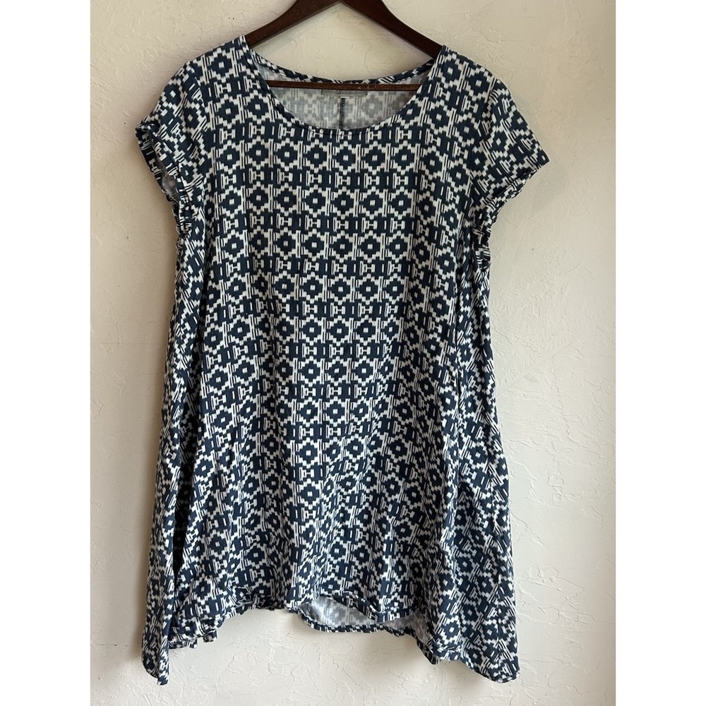 Bryn Walker 100% Linen Winn Tunic Top A line Mini Dress S Lagenlook Resort Artsy